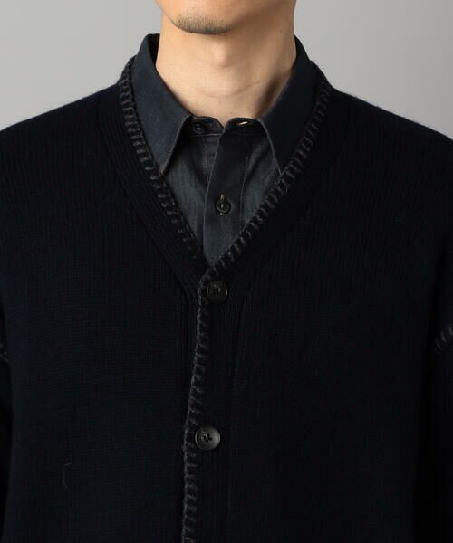 COMME CA MEN / コムサ・メン カーディガン・ボレロ | ブランケットステッチ カーディガン | 詳細15