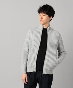 COMME CA MEN / コムサ・メン カーディガン・ボレロ | リンクスジャカード ドライバーズニット
