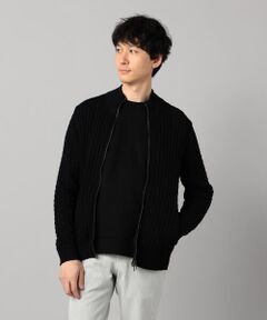 COMME CA MEN / コムサ・メン カーディガン・ボレロ | リンクスジャカード ドライバーズニット