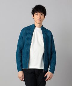 COMME CA MEN / コムサ・メン カーディガン・ボレロ | リンクスジャカード ドライバーズニット