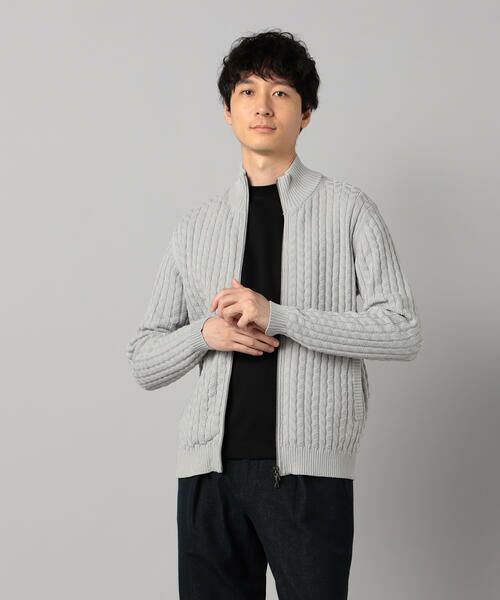 COMME CA MEN / コムサ・メン カーディガン・ボレロ | リンクスジャカード ドライバーズニット | 詳細4