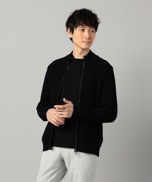 COMME CA MEN / コムサ・メン カーディガン・ボレロ | リンクスジャカード ドライバーズニット | 詳細8