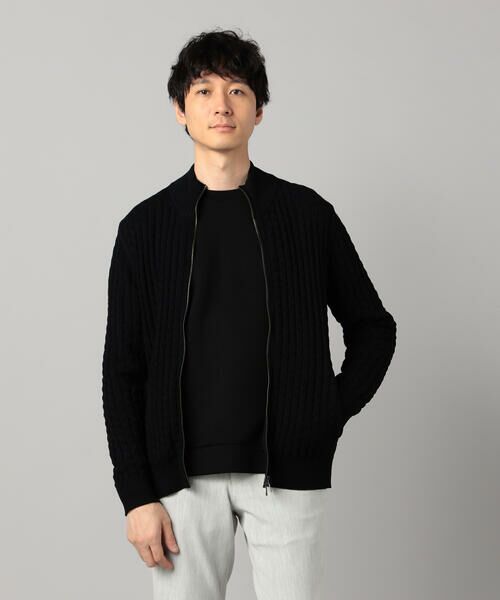 COMME CA MEN / コムサ・メン カーディガン・ボレロ | リンクスジャカード ドライバーズニット | 詳細9