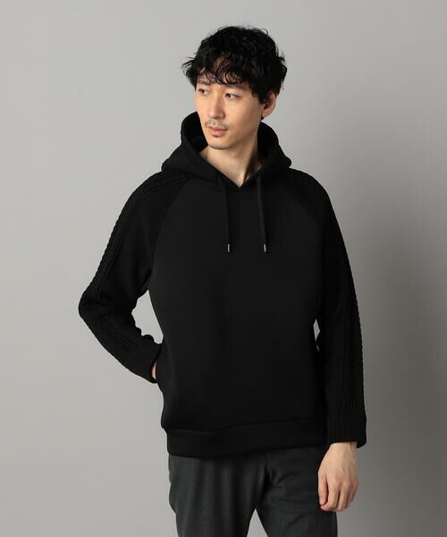 COMME CA MEN / コムサ・メン パーカー | ニットコンビ プルオーバーパーカ | 詳細4