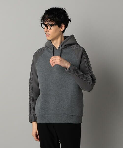 COMME CA MEN / コムサ・メン パーカー | ニットコンビ プルオーバーパーカ | 詳細11