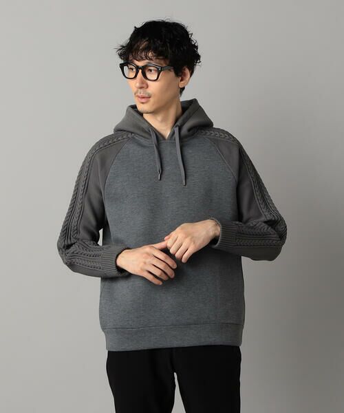 COMME CA MEN / コムサ・メン パーカー | ニットコンビ プルオーバーパーカ | 詳細9