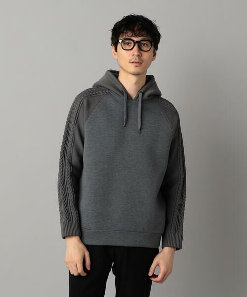 COMME CA MEN / コムサ・メン パーカー | ニットコンビ プルオーバーパーカ | 詳細10