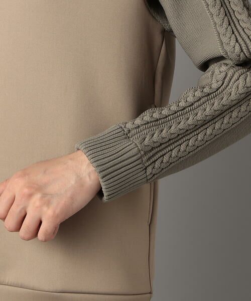 COMME CA MEN / コムサ・メン パーカー | ニットコンビ プルオーバーパーカ | 詳細22