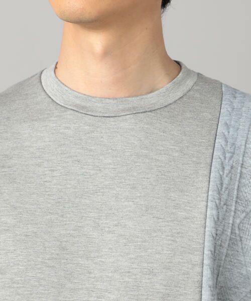 COMME CA MEN / コムサ・メン カットソー | ケーブルコンビ プルオーバー | 詳細9