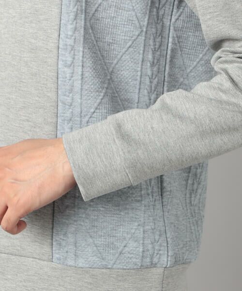 COMME CA MEN / コムサ・メン カットソー | ケーブルコンビ プルオーバー | 詳細10