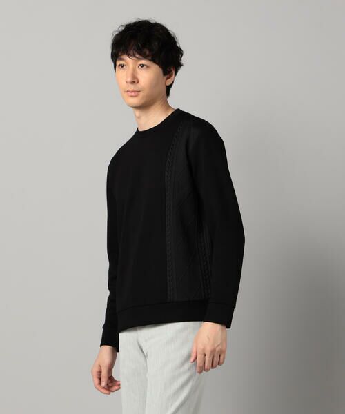 COMME CA MEN / コムサ・メン カットソー | ケーブルコンビ プルオーバー | 詳細18