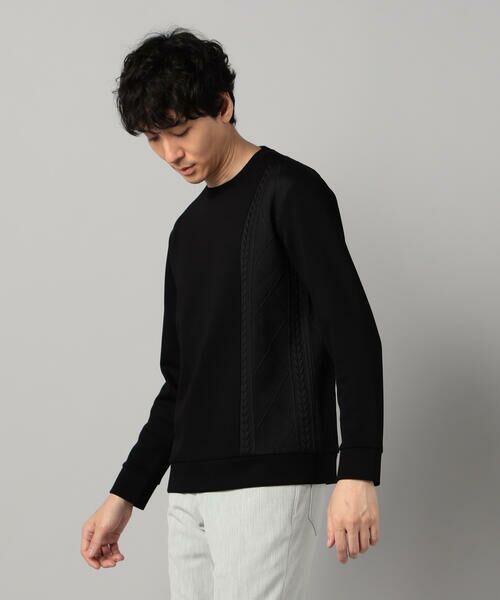 COMME CA MEN / コムサ・メン カットソー | ケーブルコンビ プルオーバー | 詳細16