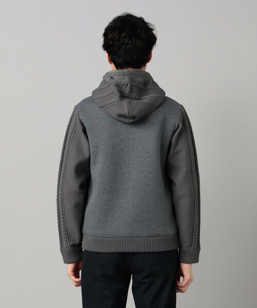 COMME CA MEN / コムサ・メン パーカー | ニットコンビ ジップアップパーカ | 詳細14