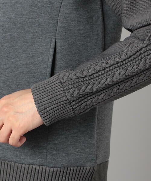 COMME CA MEN / コムサ・メン パーカー | ニットコンビ ジップアップパーカ | 詳細16
