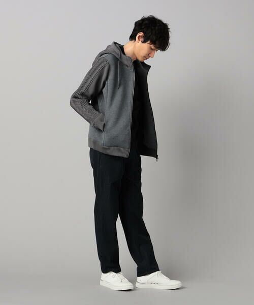 COMME CA MEN / コムサ・メン パーカー | ニットコンビ ジップアップパーカ | 詳細6