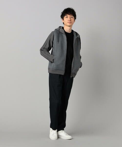 COMME CA MEN / コムサ・メン パーカー | ニットコンビ ジップアップパーカ | 詳細7