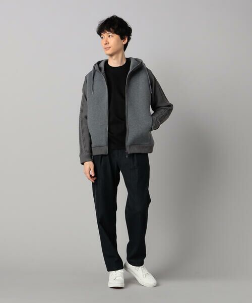 COMME CA MEN / コムサ・メン パーカー | ニットコンビ ジップアップパーカ | 詳細8