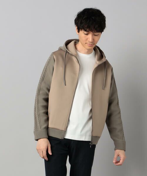 COMME CA MEN / コムサ・メン パーカー | ニットコンビ ジップアップパーカ | 詳細23