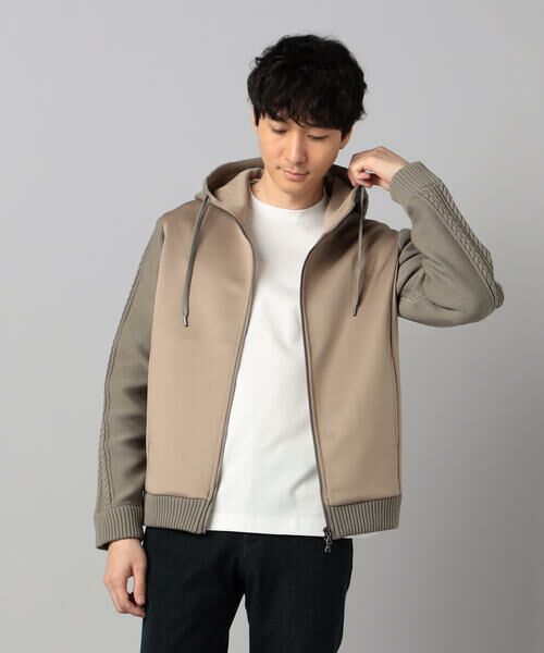 COMME CA MEN / コムサ・メン パーカー | ニットコンビ ジップアップパーカ | 詳細25