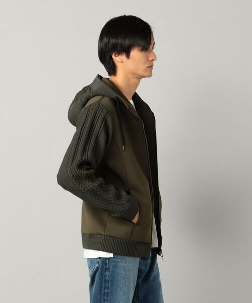 COMME CA MEN / コムサ・メン パーカー | ニットコンビ ジップアップパーカ | 詳細28