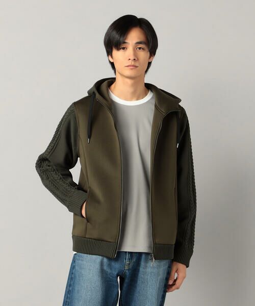 COMME CA MEN / コムサ・メン パーカー | ニットコンビ ジップアップパーカ | 詳細29
