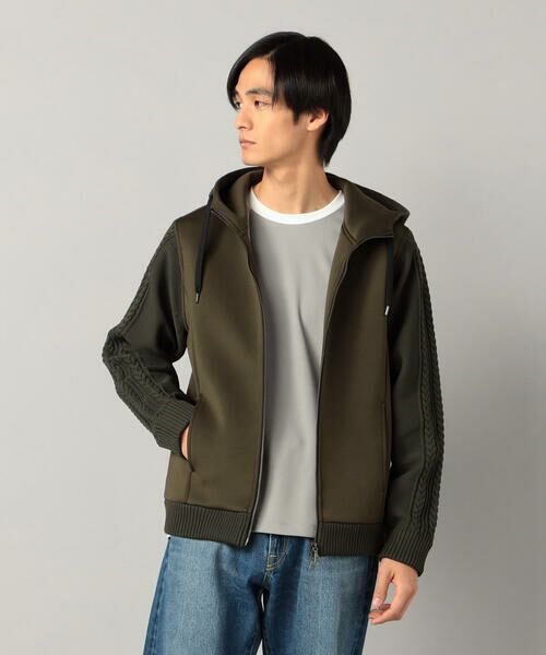 COMME CA MEN / コムサ・メン パーカー | ニットコンビ ジップアップパーカ | 詳細30