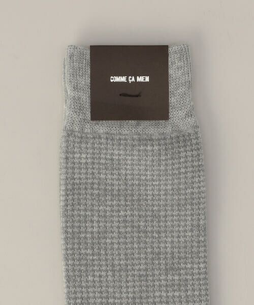 COMME CA MEN / コムサ・メン ソックス | 千鳥柄 クルーソックス | 詳細1