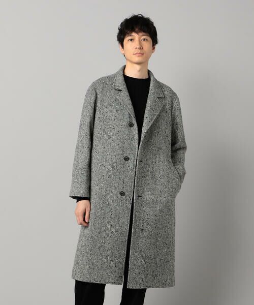 COMME CA MEN / コムサ・メン その他アウター | 尾州産 ツィード スタンドチェスターコート | 詳細8