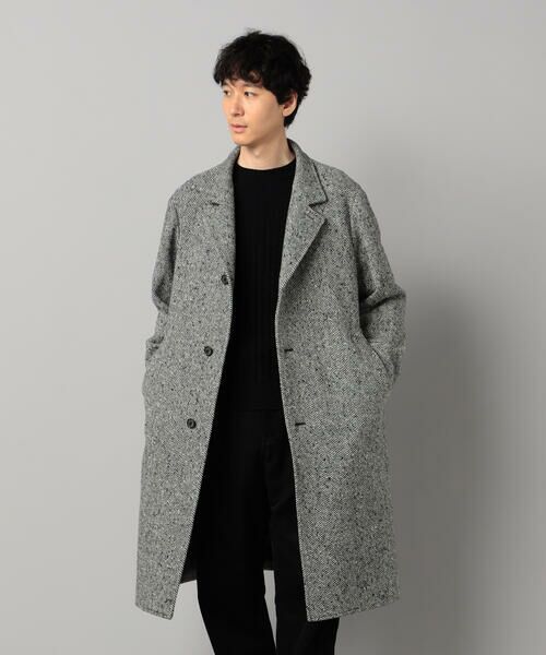 COMME CA MEN / コムサ・メン その他アウター | 尾州産 ツィード スタンドチェスターコート | 詳細9