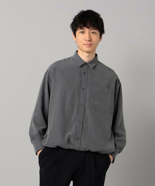 COMME CA MEN / コムサ・メン シャツ・ブラウス | スエード起毛 スピンドルシャツ | 詳細11