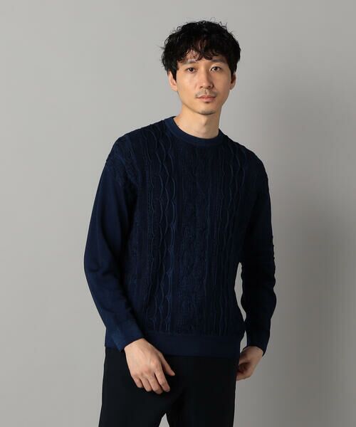 COMME CA MEN / コムサ・メン ニット・セーター | COOGI(クージー)柄 クルーセーター(ネイビー)