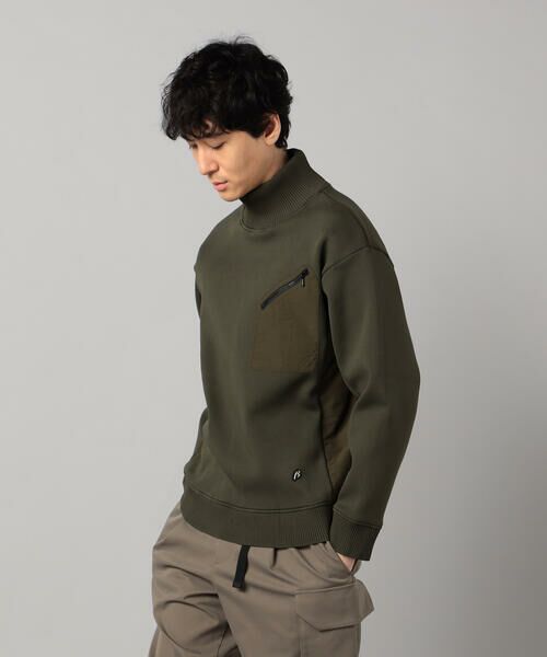 COMME CA MEN / コムサ・メン ニット・セーター | ミリタリー ハイネック(カーキ)