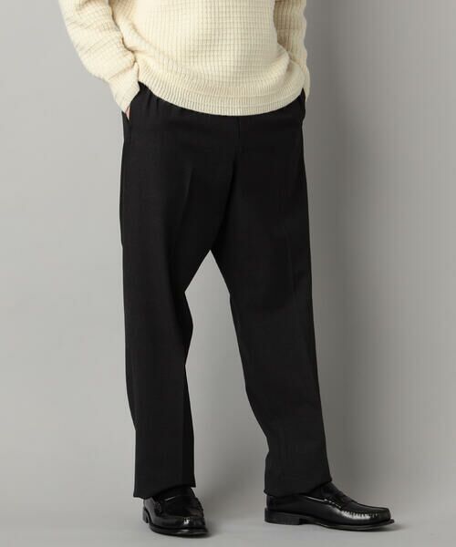 COMME CA MEN / コムサ・メン スラックス・ドレスパンツ | 【セットアップ対応】ソフトサーモ(R) グレンチェック 2タックパンツ(チャコールグレー)