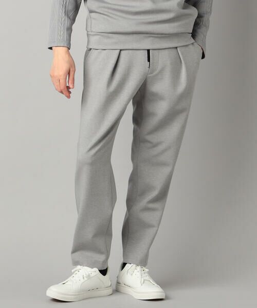 COMME CA MEN / コムサ・メン その他パンツ | ダウンファブリック タックテーパードパンツ（グレー）