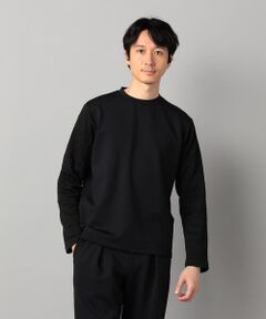 COMME CA MEN / コムサ・メン スウェット | ダウンファブリック クルーネックプルオーバー