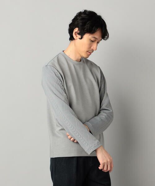 COMME CA MEN / コムサ・メン スウェット | ダウンファブリック クルーネックプルオーバー | 詳細4