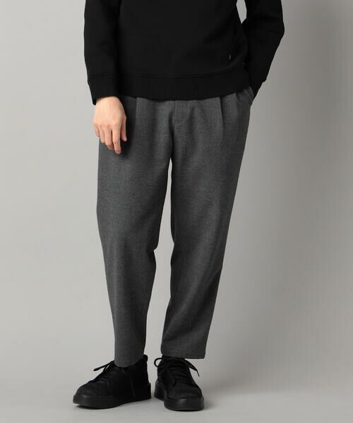COMME CA MEN / コムサ・メン スラックス・ドレスパンツ | サキソニー調 ツータックパンツ(グレー)