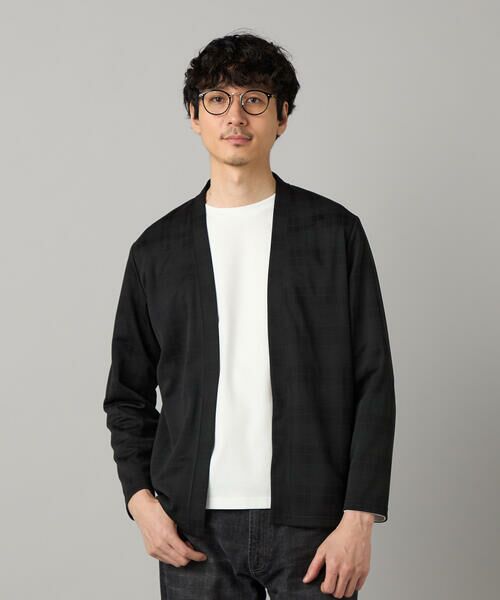COMME CA MEN / コムサ・メン カーディガン・ボレロ | IL PRINCIPEジャージー 長袖ハッピカーディガン(チャコールグレー)