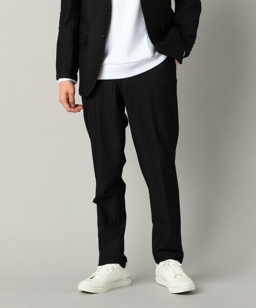 COMME CA MEN / コムサ・メン スラックス・ドレスパンツ | 【セットアップ対応】4WAYデニムライクジャージー テーパードパンツ（ブラック）