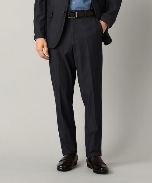 COMME CA MEN / コムサ・メン スラックス・ドレスパンツ | 【セットアップ対応】4WAYデニムライクジャージー テーパードパンツ（ネイビー）