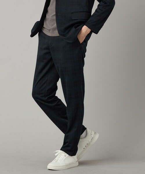 COMME CA MEN / コムサ・メン スラックス・ドレスパンツ | 【セットアップ対応】IL PRINCIPE ジャージーテーパード パンツ(ブラック)