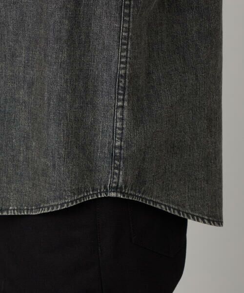 COMME CA MEN / コムサ・メン シャツ・ブラウス | エイジング加工デニム レギュラーカラーシャツ | 詳細11