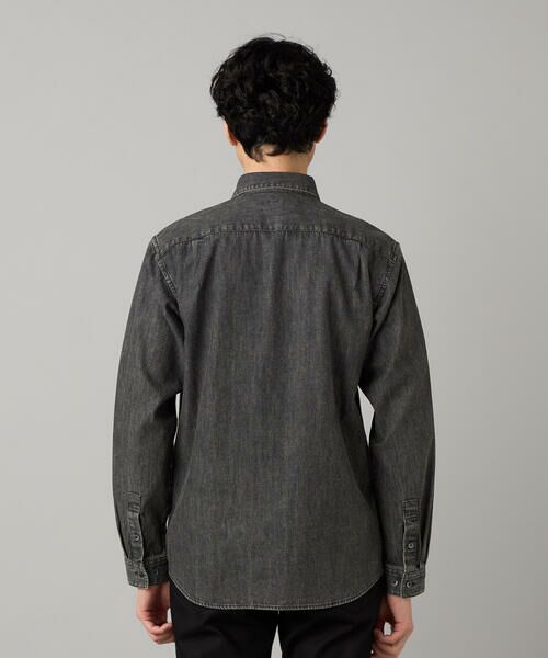 COMME CA MEN / コムサ・メン シャツ・ブラウス | エイジング加工デニム レギュラーカラーシャツ | 詳細8
