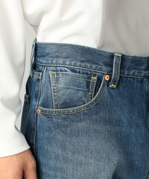 COMME CA MEN / コムサ・メン デニムパンツ | エイジング加工 セルビッチデニムパンツ | 詳細24