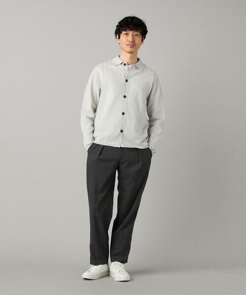 COMME CA MEN / コムサ・メン カーディガン・ボレロ | 透かし編み ポロカーディガン | 詳細1