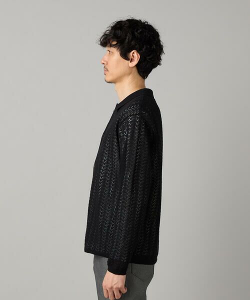 COMME CA MEN / コムサ・メン カーディガン・ボレロ | 透かし編み ポロカーディガン | 詳細11