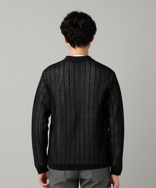 COMME CA MEN / コムサ・メン カーディガン・ボレロ | 透かし編み ポロカーディガン | 詳細12