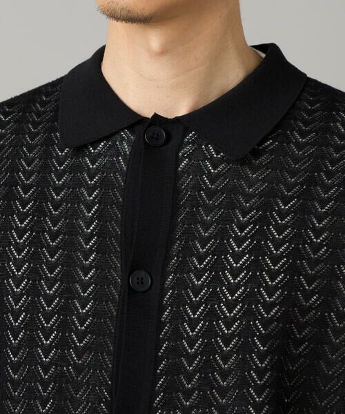 COMME CA MEN / コムサ・メン カーディガン・ボレロ | 透かし編み ポロカーディガン | 詳細13