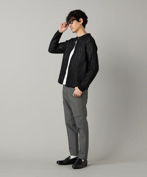 COMME CA MEN / コムサ・メン カーディガン・ボレロ | 透かし編み ポロカーディガン | 詳細7