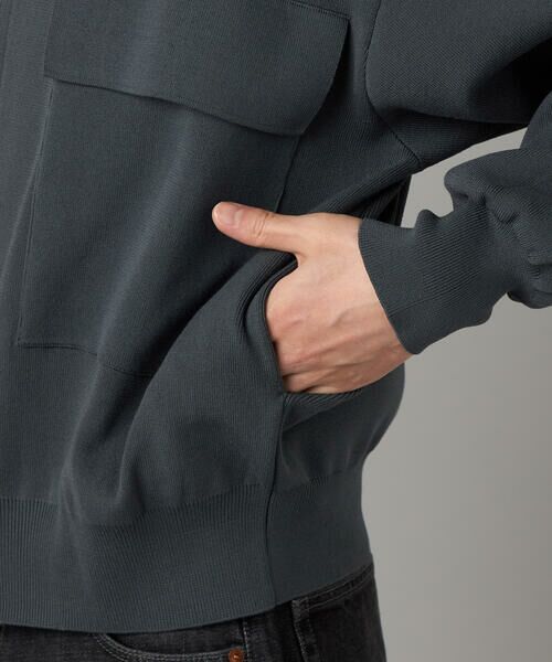 COMME CA MEN / コムサ・メン カーディガン・ボレロ | オーバーサイズ ニットブルゾン | 詳細12